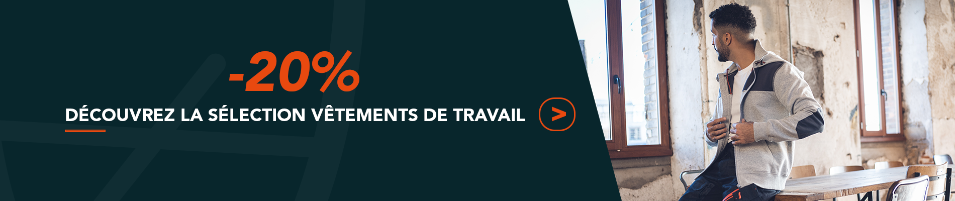 -20% sur une s&eacute;lection de vetements de travail