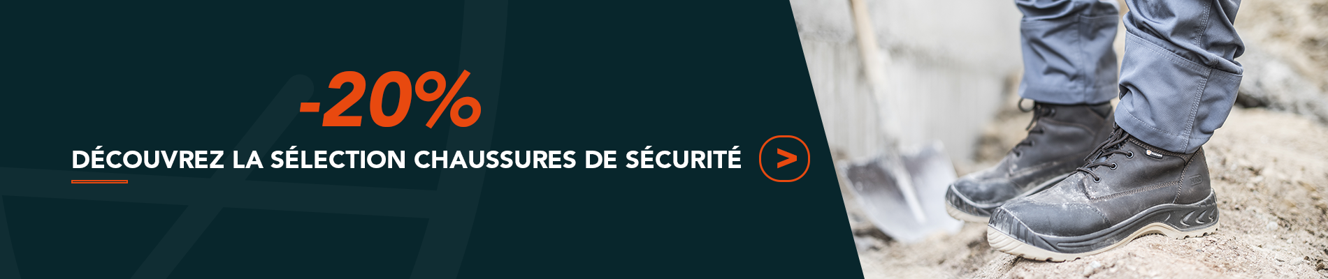 -20% sur une s&eacute;lection de chaussures de s&eacute;curit&eacute;