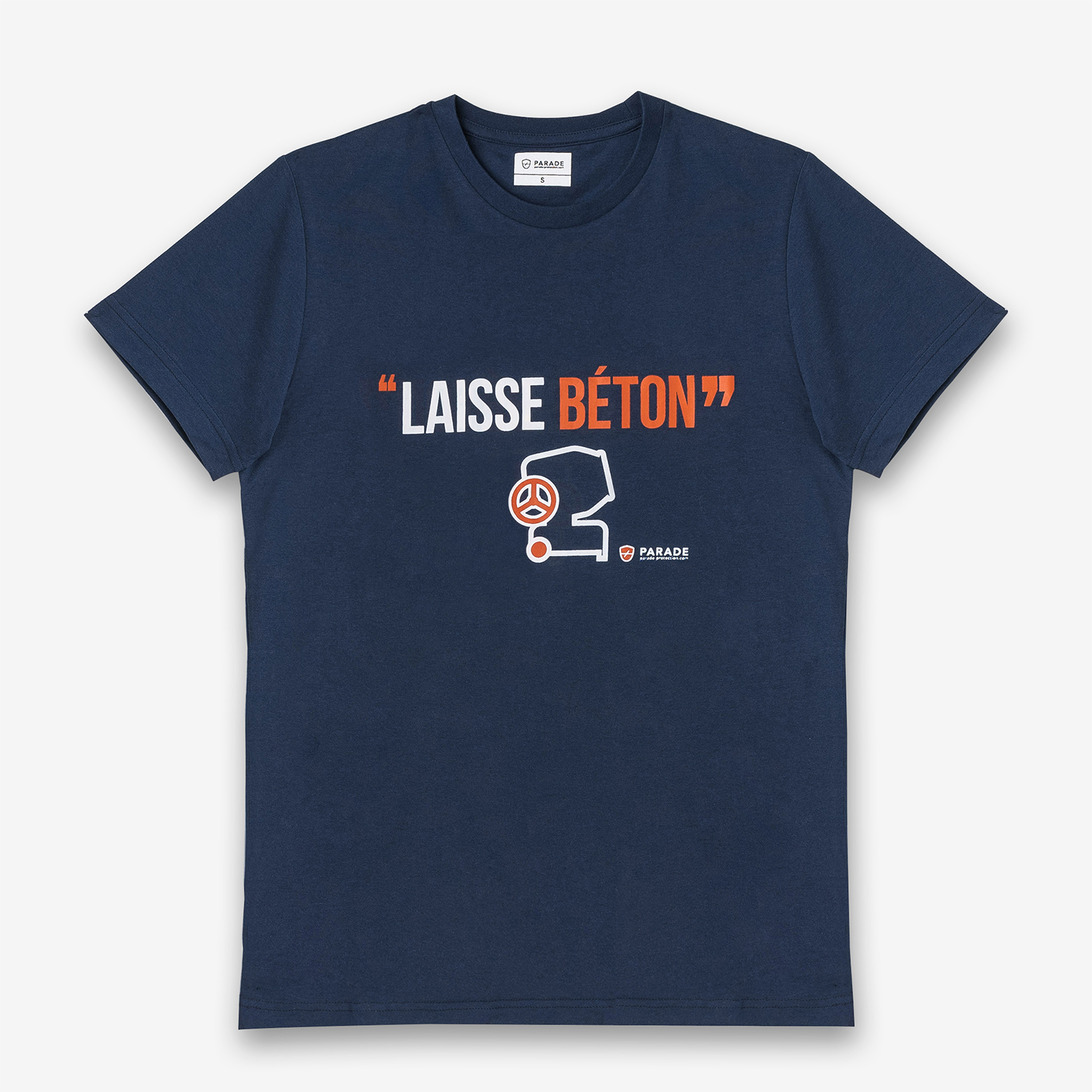 Tee-shirt &agrave; message : Laisse b&eacute;ton