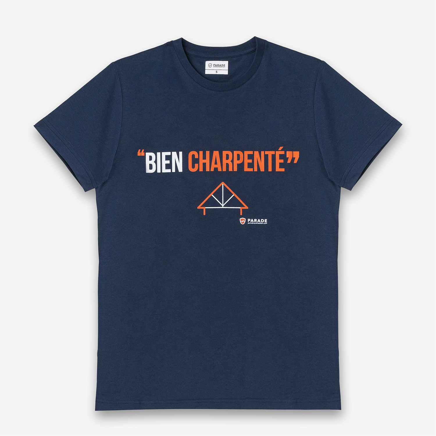 Tee-shirt &agrave; message : Bien charpent&eacute;